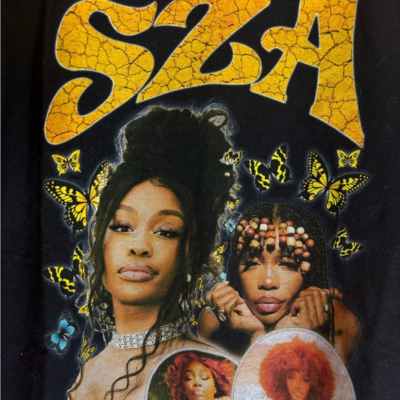 Sza small black graphic vintage preowned tshirt - Picture 1 of 3